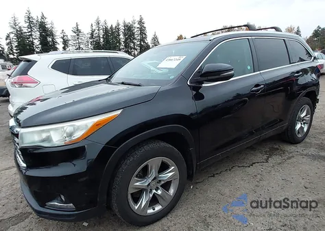 2015 Toyota Highlander Limited Platinum V6 из США, поврежденный, VIN 5TDDKRFH8FS206606